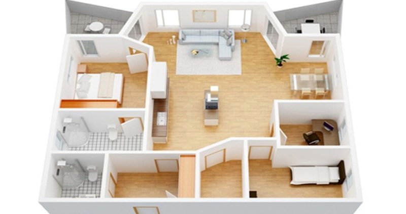 rendering service floor plan