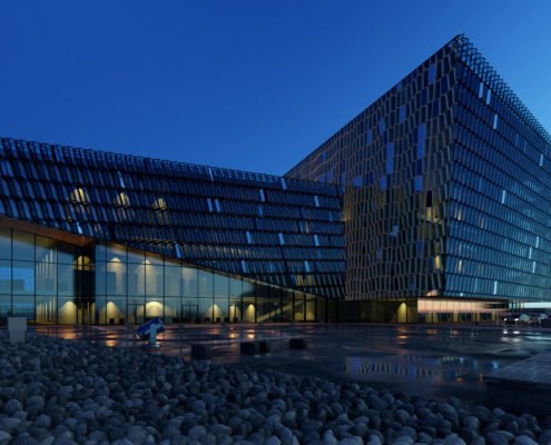 3D visualization of the club building