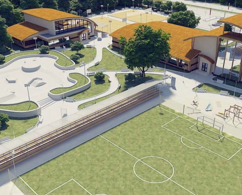 Sports complex 3D visualization