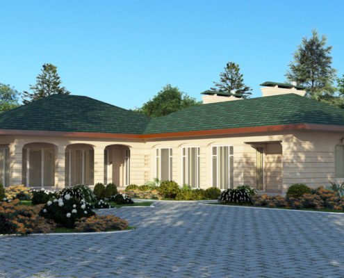 3D visualization of the interior of a country house