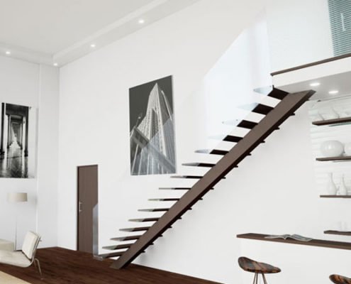 3D visualization of the interior of the apartment