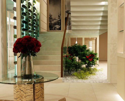 3D Rendering of a luxurious apartment