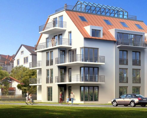 Architectural Apartment Building Rendering in Charlotte