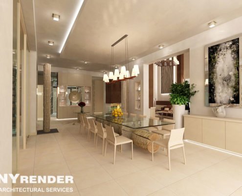 Living Room Rendering Washington