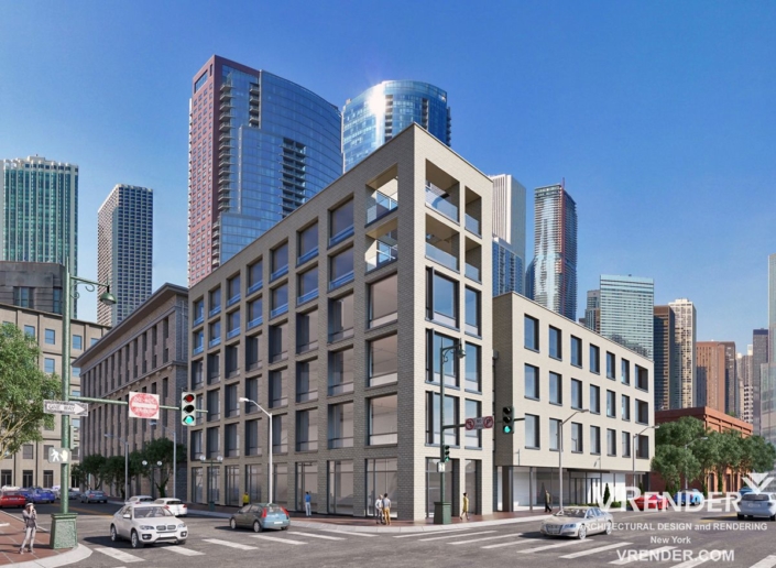 Federal Office Buildings 3D rendering