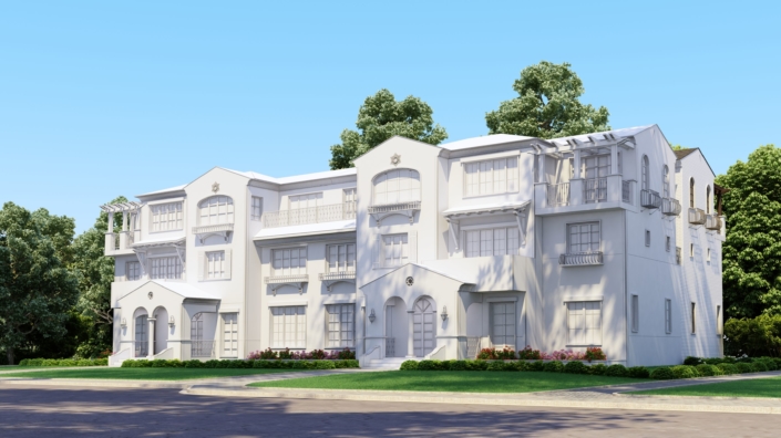 Conceptual Architectural Visualization of Business Center Fort Worth Texas