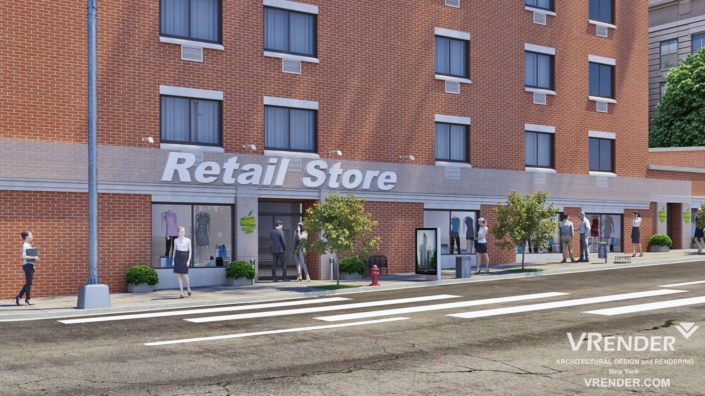 Retail Design 3d Rendering