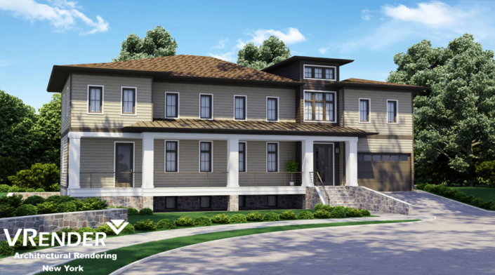 design of the facade of the house