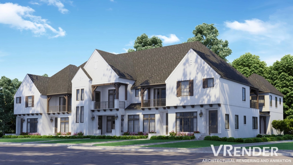 real estate marketing townhouse 3D renderings
